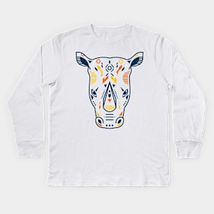 Unique Rhino Head Kids Long Sleeve T-Shirt